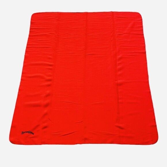 NEW Station Casino Red Felt Blanket Throw with Travel Handle Monarch Promo 60x49 - Picture 2 of 8